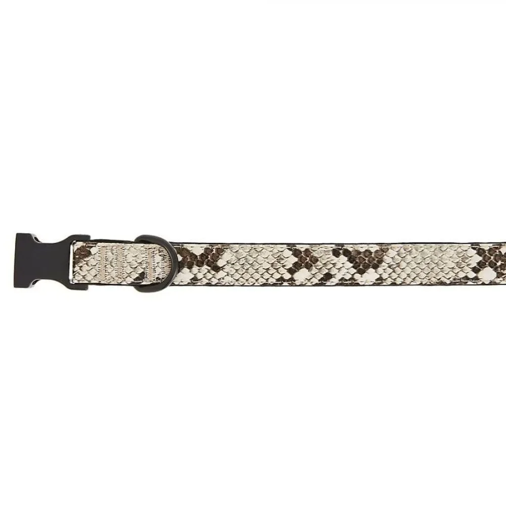 Top Paw Gray Snakeskin Poly Blend‎ Dog Collar X-Small 8-12 in